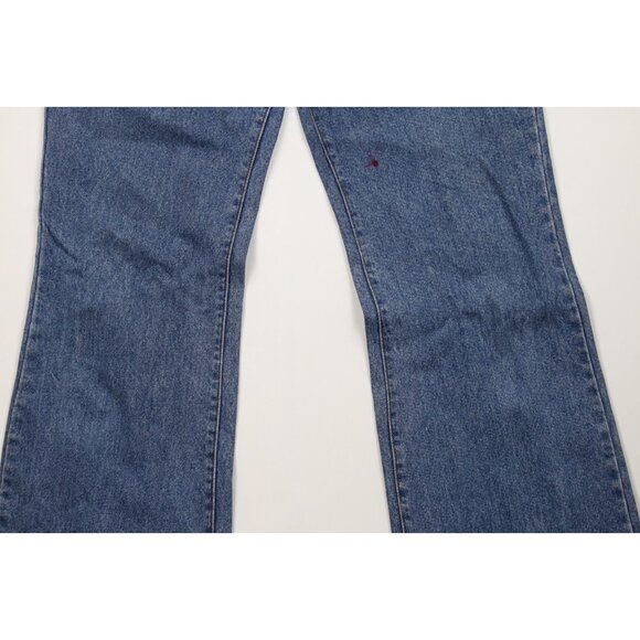 Vintage 90s Streetwear Mens 30x30 Distressed Flared Bell Bottoms Denim Jeans - Picture 3 of 14
